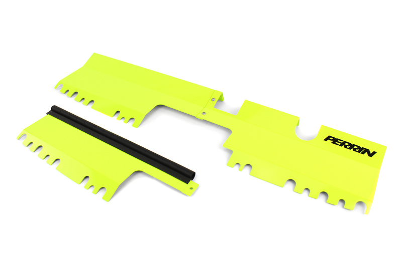 Subaru WRX STI Radiator Shroud - Perrin Performance - With/Without OEM Intake Scoop - Neon Yellow - `15-`21